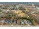 An aerial view of the neighborhood, showing proximity to ball fields and other community amenities at 1012 Holloway St, Durham, NC 27701