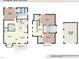Detailed floor plan showing layout of rooms in the two-story home plus detached garage at 106 Cottage Way # 33, Pittsboro, NC 27312