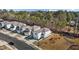 Aerial view of a neighborhood showcasing well-maintained homes and tree-lined streets at 1107 Depot Dr, Durham, NC 27703