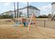 Backyard with a fun playset for , featuring a slide and swings at 1829 Knights Crest Way, Wake Forest, NC 27587