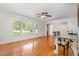 Charming dining area offers a scenic view from the large window and hardwood floors at 2005 Sutphin Dr, Sanford, NC 27330
