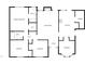 Home floor plan showing the layout of bedrooms, living room, kitchen, and bathrooms at 2836 Thurrock Dr, Apex, NC 27539