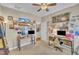 Inviting bedroom with ceiling fan, natural light, and a nicely decorated study area at 505 Wild Goose Ln, Creedmoor, NC 27522