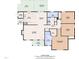 Simplified floor plan shows layout of the home, including patios, bedrooms, kitchen, baths at 505 Wild Goose Ln, Creedmoor, NC 27522