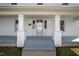 Inviting front porch with classic columns, freshly painted, and a glimpse of the neighborhood charm at 512 S Mebane St, Burlington, NC 27215