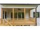 The back deck has railings and supports to provide enjoyment to owner at 5705 Flowery Meadow Ct, Wake Forest, NC 27587