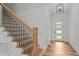 Entryway with wood floor and staircase, leading to the rest of home at 5705 Flowery Meadow Ct, Wake Forest, NC 27587
