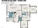 Second floor floorplan featuring bedrooms, bathrooms, closets, and a laundry room at 58 Atkins Village Ct, Fuquay Varina, NC 27526