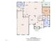First floor plan showing kitchen, living room, bedrooms, and bathrooms at 6509 Sunset Manor Dr, Wake Forest, NC 27587