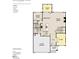 First floor plan featuring study, kitchen, Gathering room, breakfast area, guest suite, 2 car garage at 100 N Stonemill Trl # Homesite 252, Wilson's Mills, NC 27520