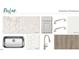 Milan Interior Features - Countertop with modern gray countertop, stainless steel sink, and white subway backsplash at 104 N Stonemill Trl # Homesite 253, Clayton, NC 27520