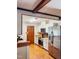 Updated kitchen with stainless steel appliances, butcher block counters, and white cabinets at 1413 Bud Hawkins Rd, Dunn, NC 28334