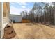 Spacious backyard featuring newly laid sod and a wooded backdrop, perfect for outdoor activities at 1721 Birdhaven Ln, Wendell, NC 27591