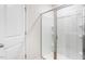 A bright and spacious walk-in shower with a modern glass door at 1910 Frost Dr, Haw River, NC 27258