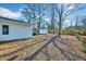 Backyard featuring shed, tall trees, and shade at 210 Monk Rd, Durham, NC 27704