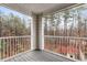 Balcony overlooking the lush greenery at 232 Eyam Hall Ln, Apex, NC 27502