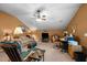 Spacious bonus room with comfortable seating, a TV, and desk space at 2815 Mebane Ln, Durham, NC 27703