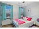 Charming bedroom with hardwood floors, bright windows and playful decorations at 296 Trenburg Pl, Clayton, NC 27520