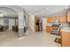 Spacious kitchen offering ample cabinet space and stainless steel appliances at 702 Blue Lake Dr, Mebane, NC 27302