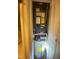 A view into the utility closet housing the water heater and HVAC system at 1513 E Franklin St # C129, Chapel Hill, NC 27514