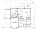 First floor floorplan featuring an open-concept kitchen and living area, along with the garage, bedrooms, and a study at 211 Meadow Walk Dr, Fuquay Varina, NC 27526