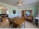 This eat-in kitchen features ample space for entertaining at 305 River Birch Run, Coats, NC 27521