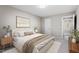 Comfortable bedroom with soft neutral decor, carpet flooring and large windows at 4610 Lemon Heights Dr, Sanford, NC 27332