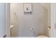 Bright powder room features modern fixtures and charming Highland Cow art at 50 Fontaine Dr, Franklinton, NC 27525