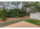 Fenced backyard with patio and mature trees, providing a private, natural outdoor space at 9510 Dellbrook Ct, Raleigh, NC 27617