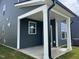 Covered back porch with white pillars, perfect for outdoor entertaining and relaxation at 116 Willow Cameron Way, Angier, NC 27501
