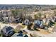 An aerial view of a well-planned residential neighborhood at 3025 Osterley St, Raleigh, NC 27614