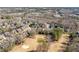 Aerial view of the community bordering the golf course at 3025 Osterley St, Raleigh, NC 27614