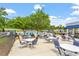 Inviting outdoor dining area near the pool, perfect for relaxation and socializing at 3025 Osterley St, Raleigh, NC 27614