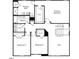 Floor plan featuring three bedrooms, two baths, loft and laundry room at 35 Buttonbush Ln, Youngsville, NC 27596