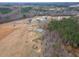 An aerial view of a cluster of houses amongst wooded and cleared land at 375 Thomas Arnold Rd, Zebulon, NC 27597