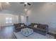 Spacious living room with vaulted ceilings, recessed lighting, and stylish decor at 375 Thomas Arnold Rd, Zebulon, NC 27597