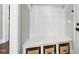 Organized mudroom featuring custom storage, including cubbies and drawers, perfect for keeping clutter at bay and staying organized at 729 Daniel Ridge Rd, Wendell, NC 27591