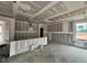 Unfinished kitchen with installed drywall and space for modern appliances at 79 Willow Cameron Way, Angier, NC 27501