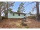 Rear exterior of a charming home with mature trees; private and serene outdoor space at 809 S Plum St, Durham, NC 27701