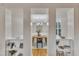 Dining room view with decorative shelving and a table with four chairs at 8116 Hartwood Glen Cir, Willow Springs, NC 27592