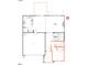 Floorplan depicts layout of the first floor with kitchen, garage, and bedroom at 937 Emmer St, Rolesville, NC 27571