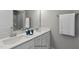 Bathroom featuring a double sink vanity and ample counter space at 53 Merele Dr, Wendell, NC 27591