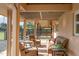 A cozy covered patio offers a relaxing outdoor seating area at 1018 Terrell Woods Ln, Chapel Hill, NC 27516