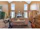 Bright living room with vaulted ceilings and hardwood floors at 111 Preakness Dr, Archer Lodge, NC 27527