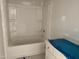 Bathroom featuring a shower and a tub combo at 235 Meadowbark Bnd # 26, Garner, NC 27529