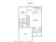 Detailed floorplan showcasing the layout of the main level, including the kitchen and bedrooms at 235 Meadowbark Bnd # 26, Garner, NC 27529