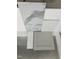Material samples featuring marble-look tile, white quartz countertop, gray cabinet, and white subway tile at 235 Meadowbark Bnd # 26, Garner, NC 27529