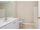 Bathroom showcasing a sink with vanity, toilet, and bathtub with shower at 3009 Winston Dr # 90, Burlington, NC 27215