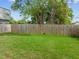 Lush green backyard surrounded by a wooden fence, offering privacy and space at 5 Bart St, Raleigh, NC 27610