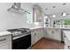 Stylish kitchen featuring modern stainless steel appliances, a kitchen island, and custom cabinets at 5 Bart St, Raleigh, NC 27610